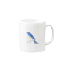 小さな星の庭の青い鳥 Mug :right side of the handle