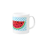 てりたま屋のてりたまの夏！(スイカver) Mug :right side of the handle