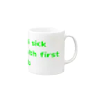 Otaku shopのCyber Anti sick health first club Mug :right side of the handle