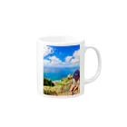 hawaiitaroハワイグッズショップのハワイ絶景ALOHA Mug :right side of the handle