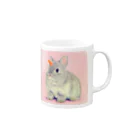 萌獣ファクトリー「純屋」の萌獣 猫 ユニピョーン （兎に角：つのうさぎ） Mug :right side of the handle