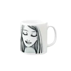 お絵描きクラブのいつもアナタを思っているよ Mug :right side of the handle