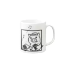 なりぶーのブタ公とレコード Mug :right side of the handle