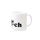 ノベルボch公式グッズサイトのノベルボch【黒】／kashitamiデザイン マグカップの取っ手の右面