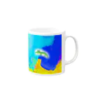 憂鬱なみ子の夢の中のワニ Mug :right side of the handle