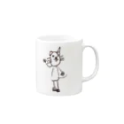 ねこかめのお店のネコチヤン Mug :right side of the handle