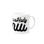 SANKAKU DESIGN STOREのレトロスラヴにクソほど眠い。 黒 Mug :right side of the handle