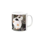 よもつ堂の三毛猫のドットさん Mug :right side of the handle