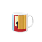 Tar-zansuのチラッと黒猫 Mug :right side of the handle