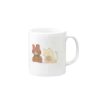 おいしいごはん屋のいただきます・くまとねこ Mug :right side of the handle