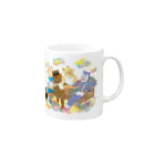 かめ野むし子のこぶたぬきつねこ Mug :right side of the handle