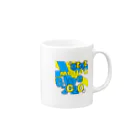 エルフ はるのBlueYELLOW Mug :right side of the handle