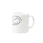 ねこのヤニを吸うねこ（文字なし） Mug :right side of the handle