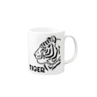 サタケ商店🐅🍛のiTDQ タイガー　(wwf500円寄付付き) Mug :right side of the handle