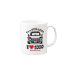 SHOP MASHIMAROISEのI LOVE SUBARU1000 Mug :right side of the handle