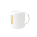 スキー場のゆきのオレンジ四角隊 Mug :right side of the handle