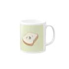 ユルリモエのふんわり食パンとおひるねパンダ Mug :right side of the handle