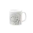 ★ 藤崎幾何 ★ illustrationの友達 Mug :right side of the handle