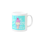 ポップコーン屋さんのメンダコアイスクリーム Mug :right side of the handle