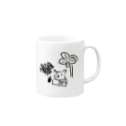 HER AND MARSHMALLOWのすきなこと　にっこりフェイス Mug :right side of the handle