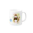 紅月　陽のぽちゃねこ＆ぷりねこ Mug :right side of the handle