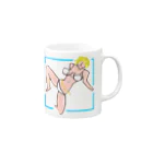 平木のTシャツやetc.のゴージャスな女性 Mug :right side of the handle