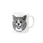 春風工房の秋田犬ハッピースマイル虎毛 Mug :right side of the handle