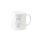 piggyのUFOと女の子 Mug :right side of the handle