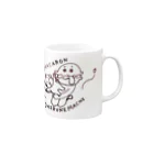 Famille de baleines(ファミールデバレーヌ)のマカロンおひるねまち Mug :right side of the handle