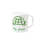 PaP➡︎Poco.a.Pocoの亀ちゃん Mug :right side of the handle