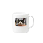 猫好きのはちわれ猫 Mug :right side of the handle