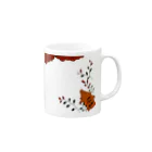 こんぺい工房の花札風　萩と猪 Mug :right side of the handle