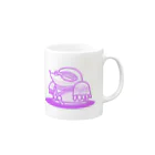 栖周 (sumi amane)のもぐう（紫） Mug :right side of the handle