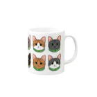 OSORAの日本の猫たち Mug :right side of the handle