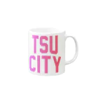 JIMOTOE Wear Local Japanの津市 TSU CITY Mug :right side of the handle