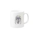 hyu-ge（イラスト）のboring Mug :right side of the handle