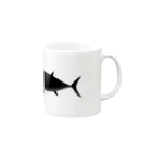 TaKeChin Shopのクロマグロのクマロくん^^ Mug :right side of the handle