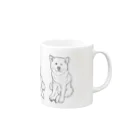 春風工房のトリプル小梅は秋田犬 Mug :right side of the handle