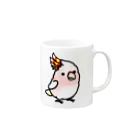 Cody the LovebirdのChubby Bird クルマサカオウム Mug :right side of the handle