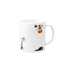 LittleLoroのFlying Pumpkin オカメインコのハロウィン 大きめワンポイント系 0461 Mug :right side of the handle