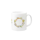 ambleuki  アクセサリーのflower ribbon cup マグカップの取っ手の右面