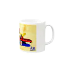 Colour-Trash Suzuri ShopのDuck-Racer Mug :right side of the handle