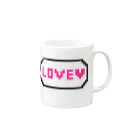 manaのドット絵風うさぎ「LOVE」 Mug :right side of the handle