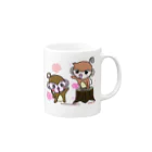 りあろーずのやんちゃなおサル＆関西弁さる(ローズ) Mug :right side of the handle