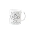 Yogi‘s  Graphicsの同じ歩幅で歩けない_シャンプー＆コンディショナー Mug :right side of the handle