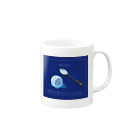 ないものねだりのThe moon on a rainy night Mug :right side of the handle