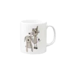 ねこかめのお店のネコチヤンとわんわんお(中身あり) Mug :right side of the handle