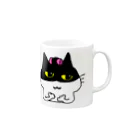 happydonguriのカーラー取り忘れちゃった猫ちゃん Mug :right side of the handle