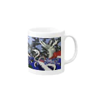 なっちゅ雑貨店の妖怪大水泳大会 Mug :right side of the handle