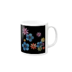 CLOVER-SHOKOの花＊カラフル♪ Mug :right side of the handle